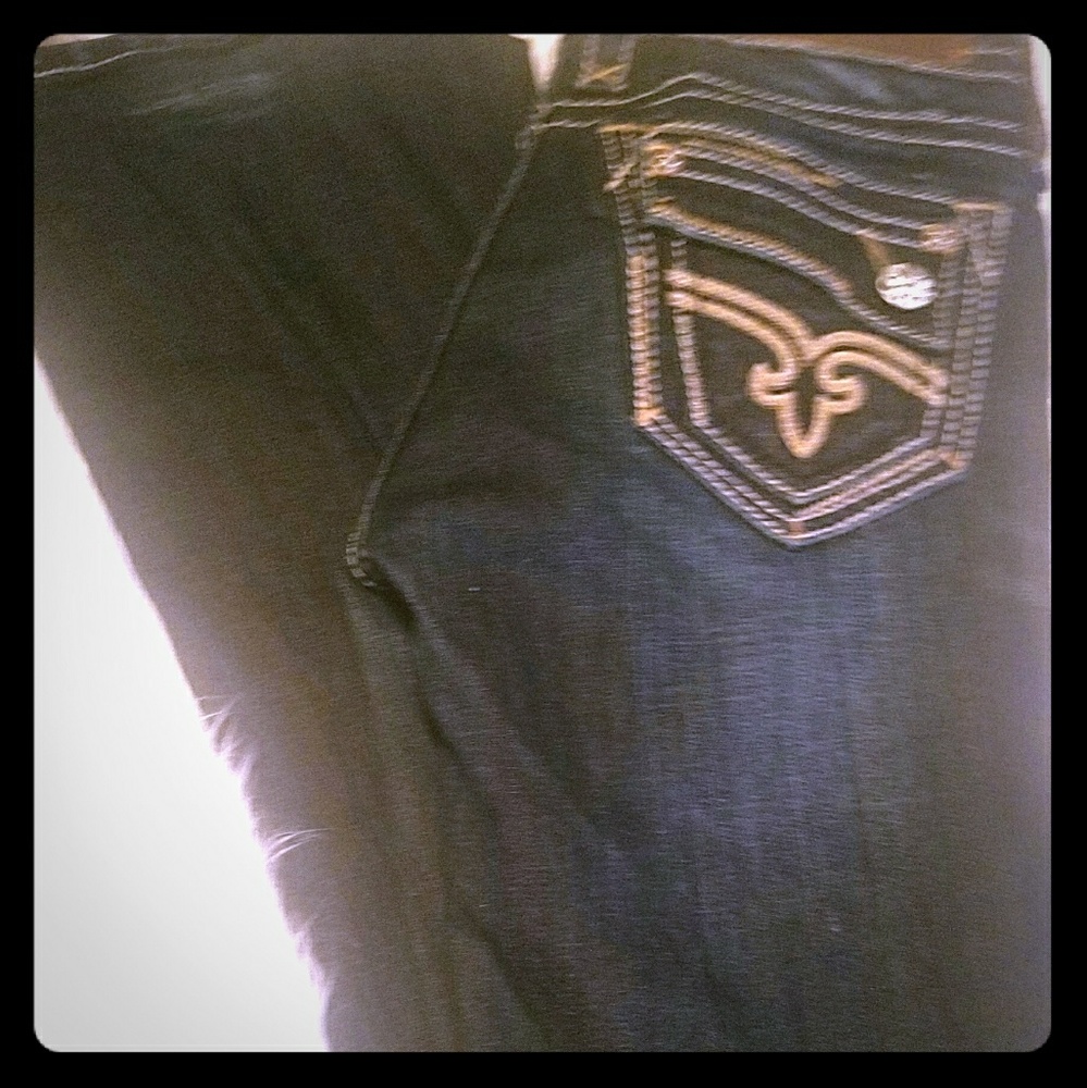 Bootcut Rock Revival Jeans-Dark Wash